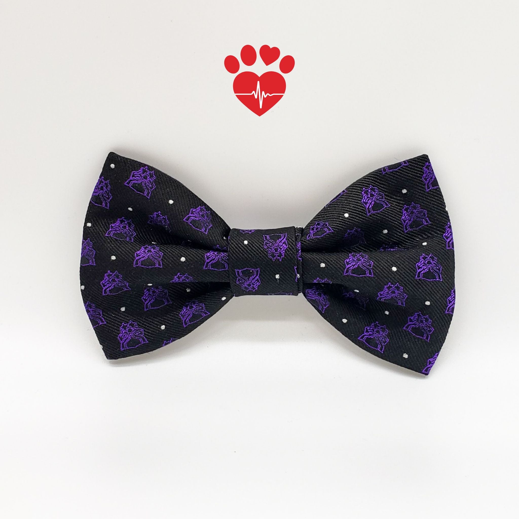 Bubble Party Dog Collar Bow Tie - Lilac Red Dog Bow - SelenaHuanBridal